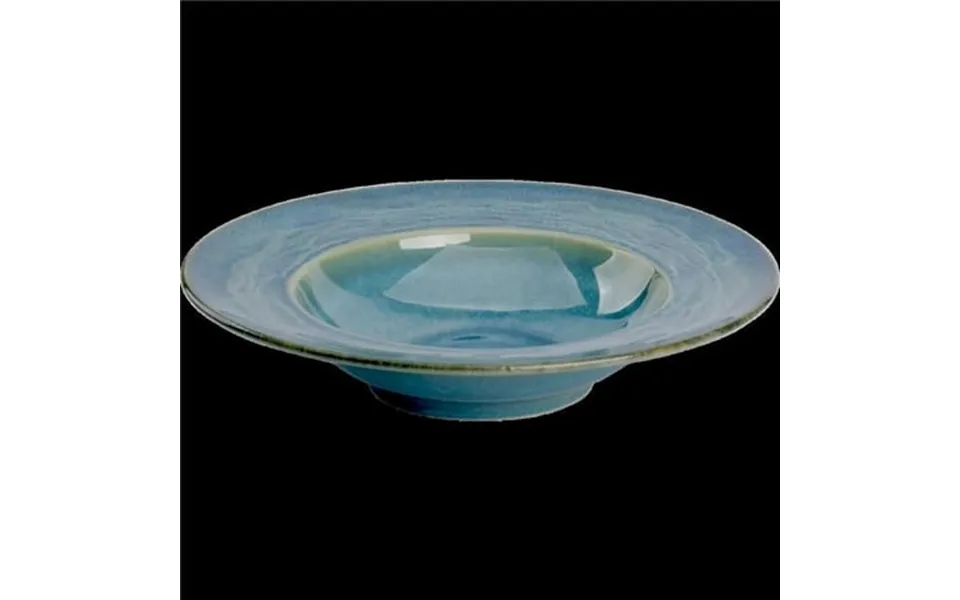Palmer Pl-534592 10.6 In. Miami Sto Are Pasta Plate Teal & Green