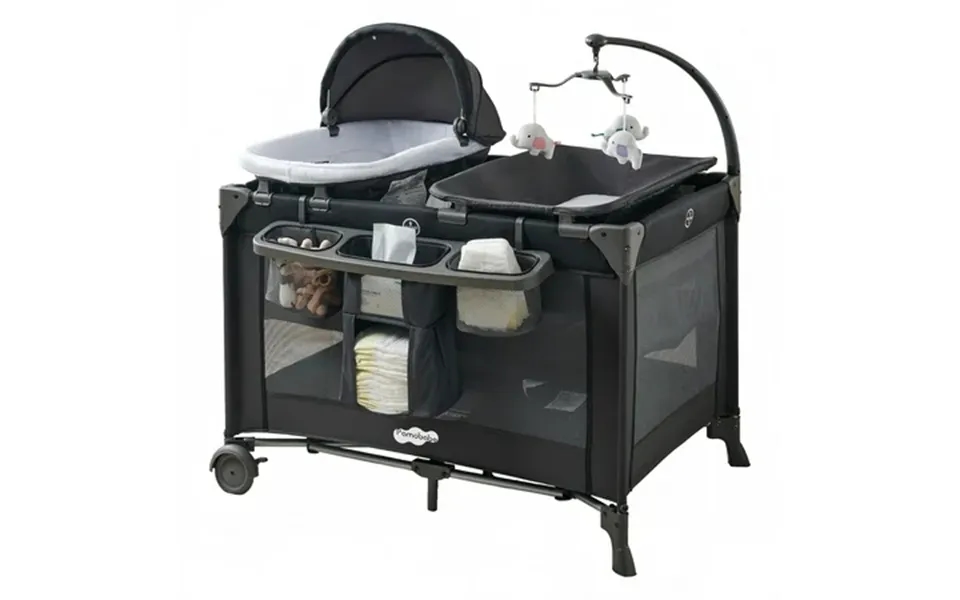 Pamo Babe 4-in-1 Baby Playard With Bassinet & Changing Table For Newborn