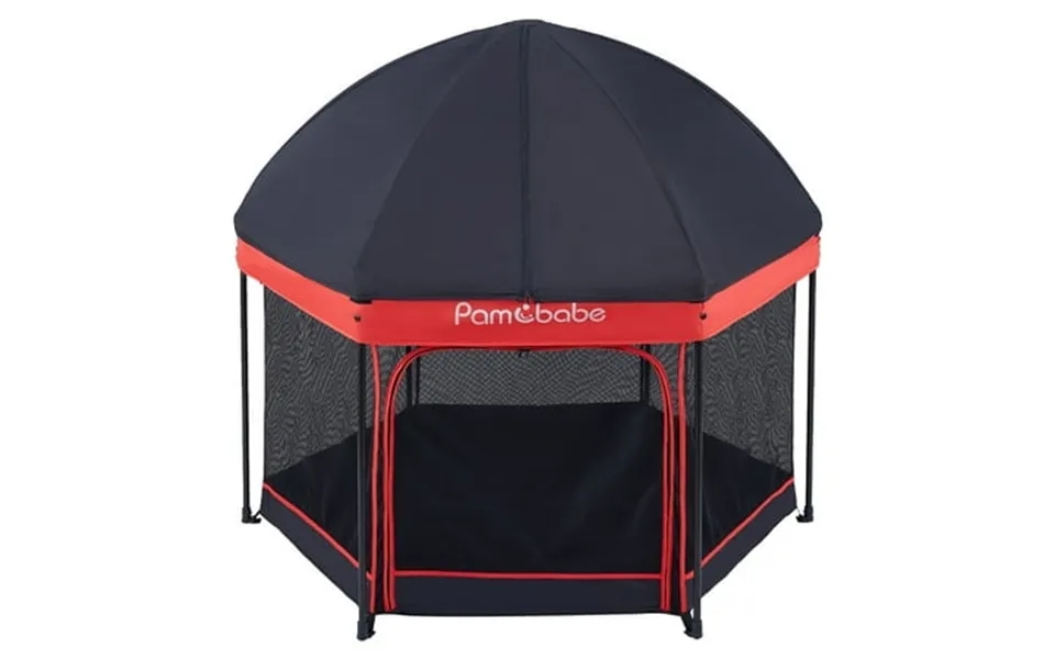 Pamo Babe Unisex Premium Indoor And Outdoor Baby Playpen - Portable Lightweight Toddler Play Yard W Canopy And Travel Ba