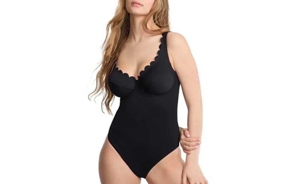 Panache Black Spirit Rita Plunge Underwire One Piece Swimsuit Us 38dd Uk 38dd