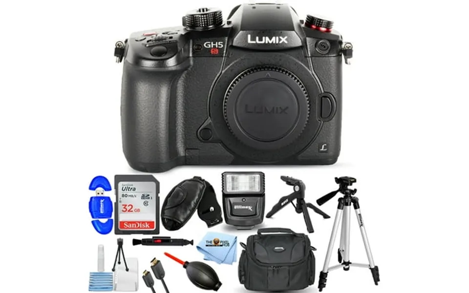 Panasonic Lumix Dc-gh5s Mirrorless Digital Camera 32gb Flash Tripod Bundle