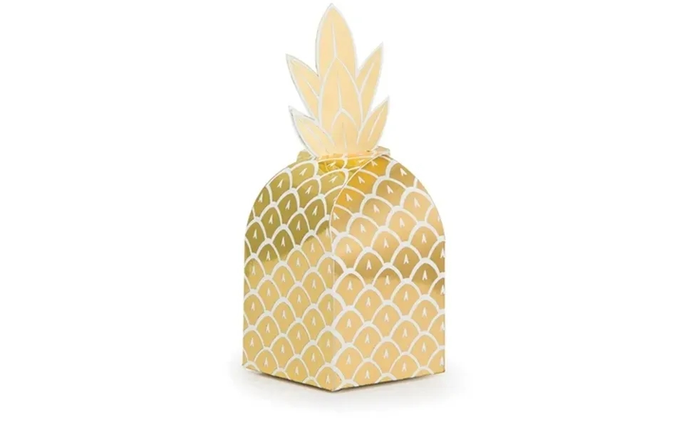 Party Central Club Pack Of 48 Glittering Gold And Foil Stamped Pineapple Decorative Favor Boxes