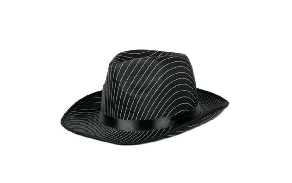 Party Central Pack Of 12 Black And White Men Adult Band Pinstripes Gangster Novelty Hats - One Size