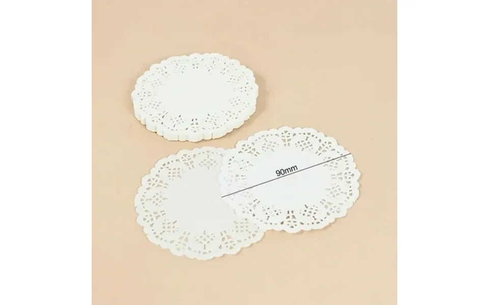 Pasili 100pcs Round Paper Lace Doilies Cake Placemat Party Wedding Baking Decoration Creative Craft Napkins Placemat Tab