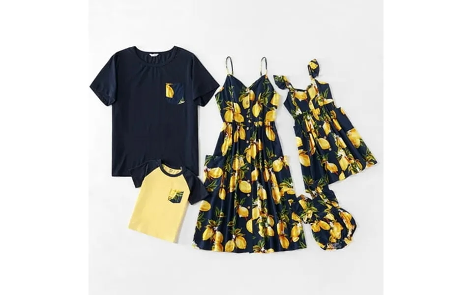 Patpat Mommy And Me Summer Family Matching Outfits Lemon Baby Rompers Tops Baby Girl 3-6m