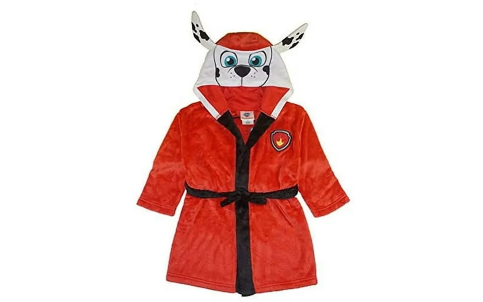 Paw Patrol Kid Ä Ôs 4 Hooded Plush Bathrobe Sleepwear Red Marshall Boy Ä Ôs