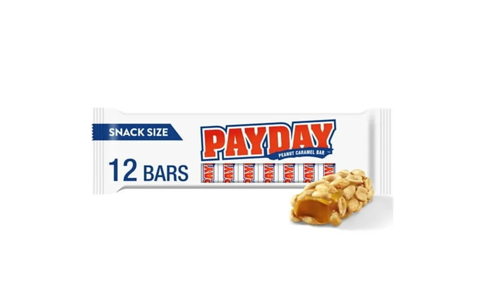 Payday Peanut Caramel Snack Size Candy Bars 0.7 Oz 12 Count