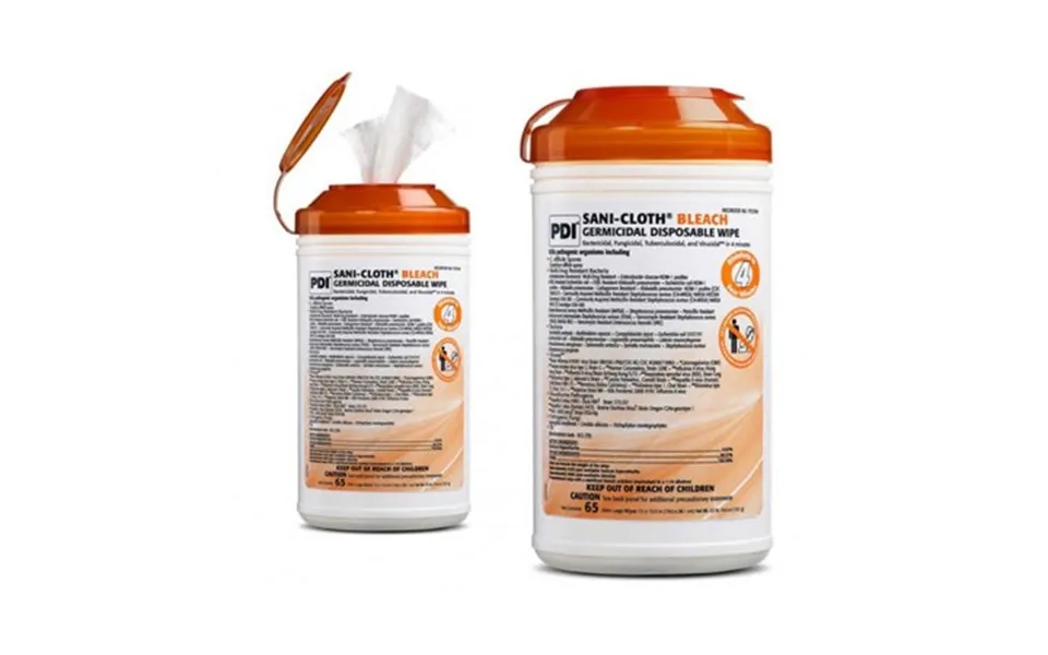 Pdi Sani-cloth Bleach Germicidal Wipes - X-large Case 6 Tubs Of 65