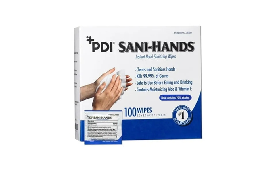 Pdi Sani-hands Instant Hand Sanitizing Wipes - 100 Per Box