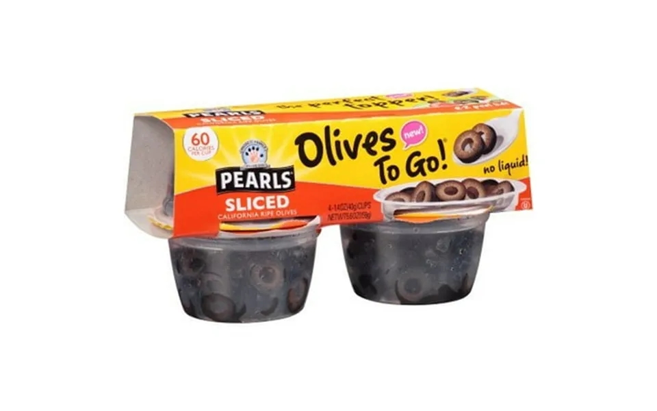 Pearls Olives-to-go Sliced Ripe Black Olives Pack Of 6