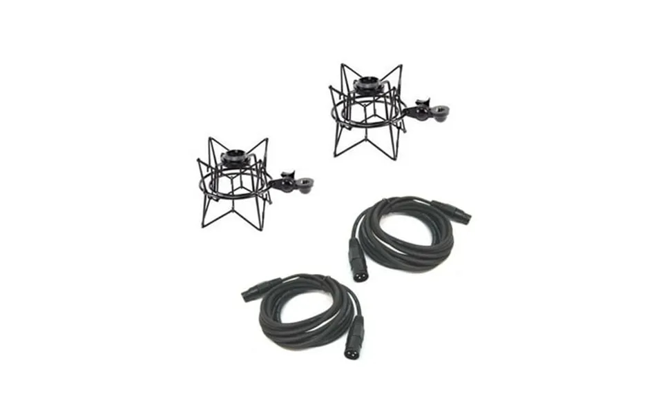 Peavey Dual Studio Pro Microphone Shock Mount With 2 15-foot Xlr Mic Cable