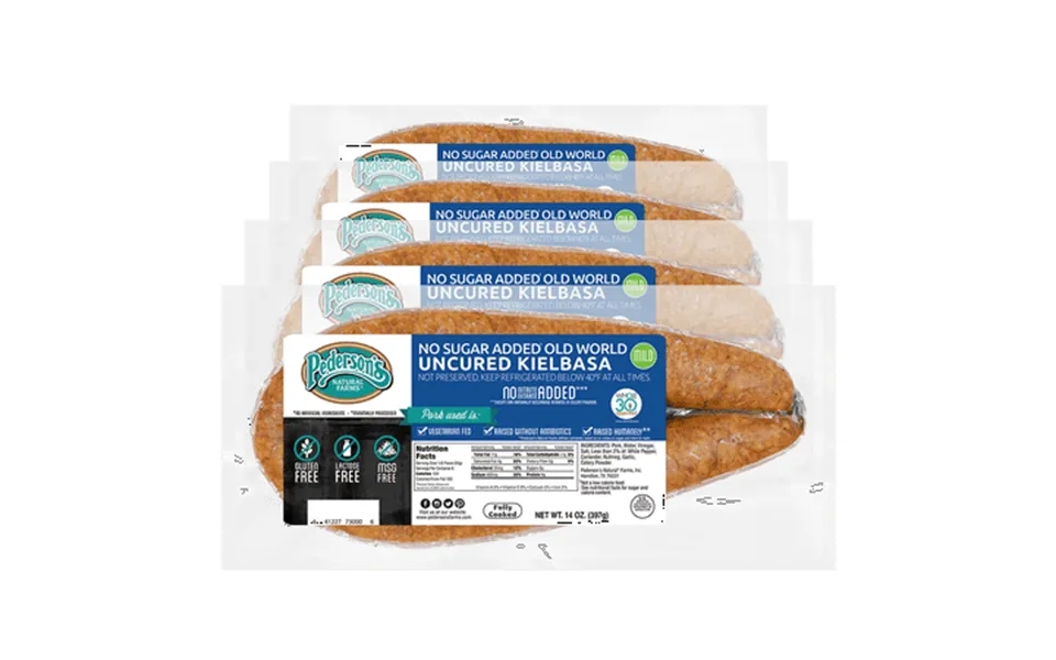 Pederson S Farms No Sugar Added Old World Kielbasa Sausage 4 Packages 14 Oz