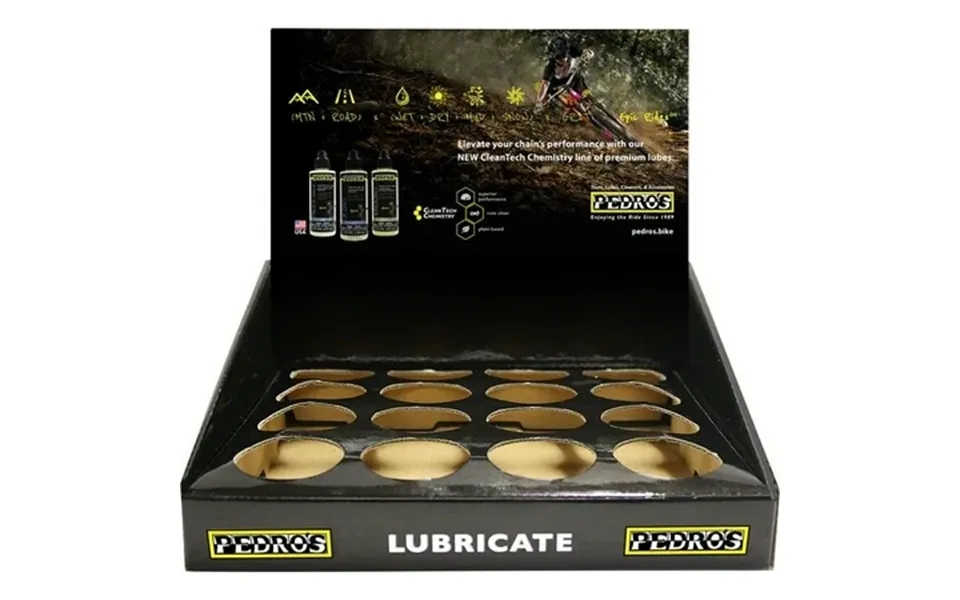 Pedro S Bike Care Pop Display Small Holds 16 4oz Bottles Of Lube
