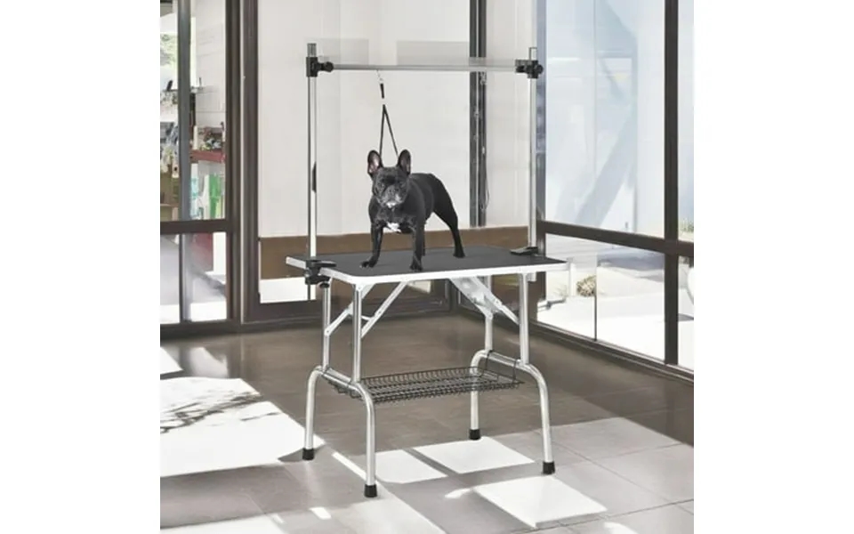 Pefilos 42 Dog Grooming Table For Large Medium Dogs And Cat Professional Portable Trimming Table With Arm Noose Mesh Tra