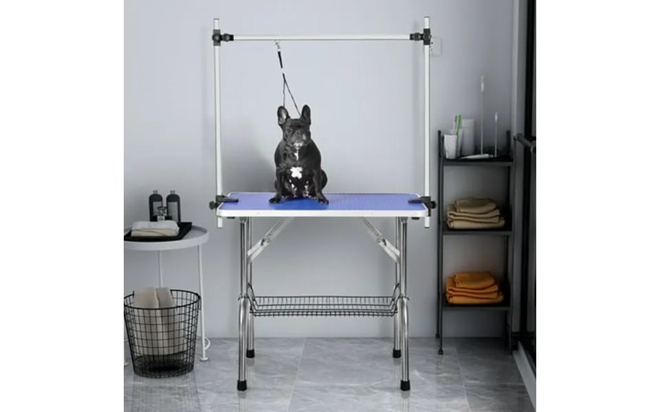 Pefilos 46 Dog Grooming Table For Large Medium Dogs And Cat Professional Portable Trimming Table With Arm Noose Mesh Tra