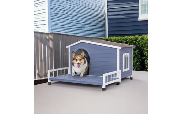 Pefilos 46 Wood Dog Houses For Small And Medium Dogs With Terrace And Open Roof Outdoor Weatherproof Pet Cat House With  product image