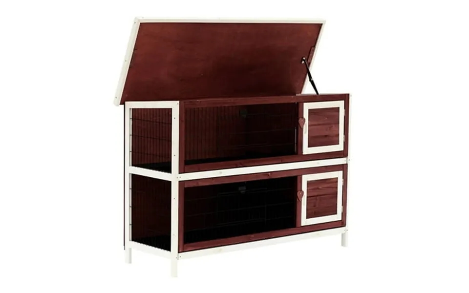 Pefilos 54 Wooden Rabbit Hutch With Enclosed Run No Leak Tray Outdoor Bunny Enclosure Guinea Pig Cage For Small Animals