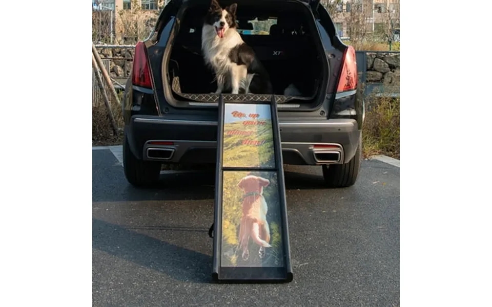 Pefilos 61 Folding Pet Ramp For Trucks Suvs Portable Dog & Cat Ramp Perfect With Nonslip Traction And Extendable Support