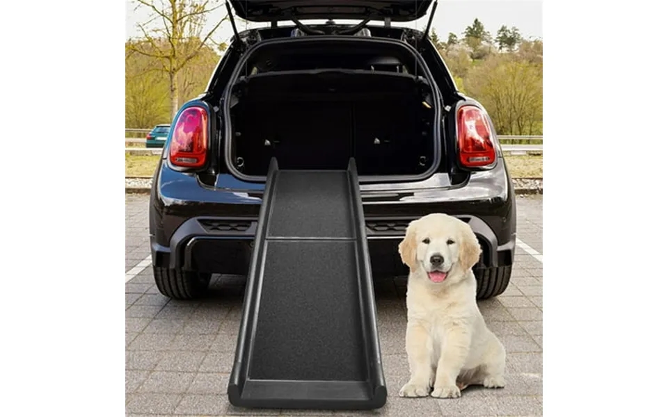 Pefilos Foldable Pet Ramp For Car Ride Folding Dog Ramp For Cars Portable Pet Ramp For Large Dogs With Siderails Easy St