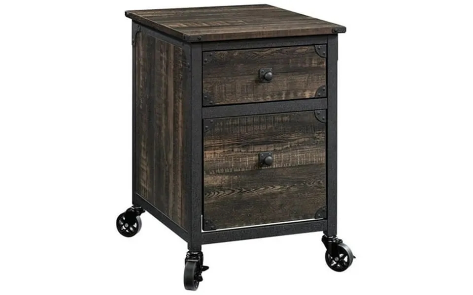 Pemberly Row 2drawers Vertical Black Wood Filing Cabinet Easy Assembly