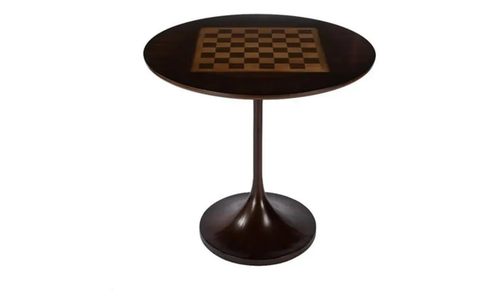 Pemberly Row Modern 30 Round Wood Game Table - Medium Brown