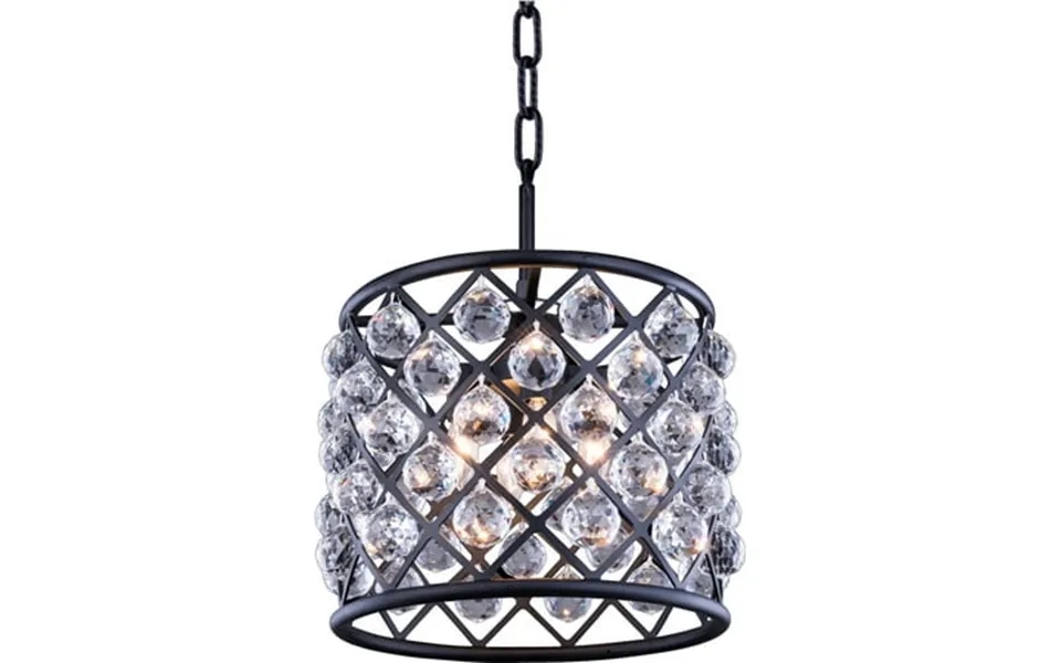 Pendant Lamp Madison 4-light Silver Shade Gray Crystal Mocha Brown Royal El-3302