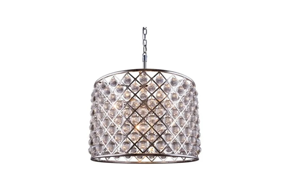 Pendant Lamp Madison 8-light Polished Nickel Royal Cut Crystal New E12 C El-1120