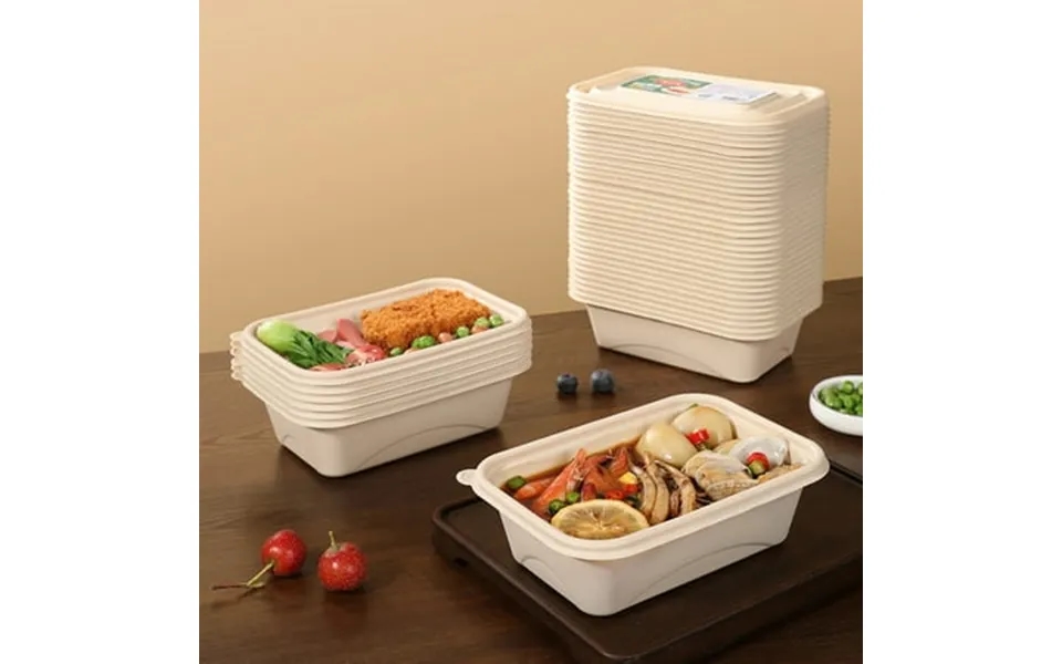 Penkiiy 20 Pack Disposable Meal Prep Containers With Lid Paper Food Containers With Lids Leak-proof Takeout Box Lunch Ca