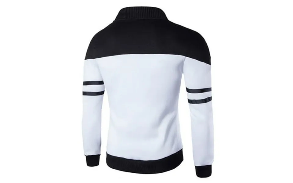 Penkiiy Fashion Men S Winter Zipper Sportswear Patchwork Jacket Long Sleeve Coat Waterproof Hooded Jacket Cotton Black O