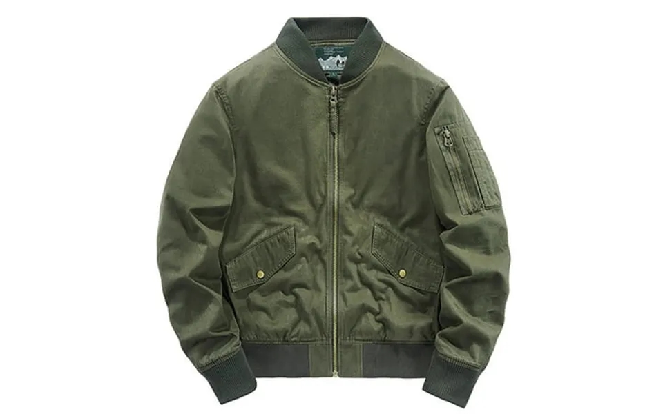 Penkiiy Men S Fashion Autumn And Winter Loose Casual Flying Suit Outdoor Retro Jacket Golf Jacket Polyester Army Green O