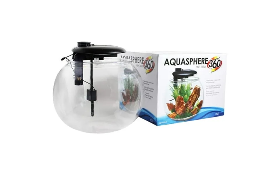 Penn-plax Aquasphere 360 Polycarbonate Bowl-shaped Aquarium For Fish 10 Gallons