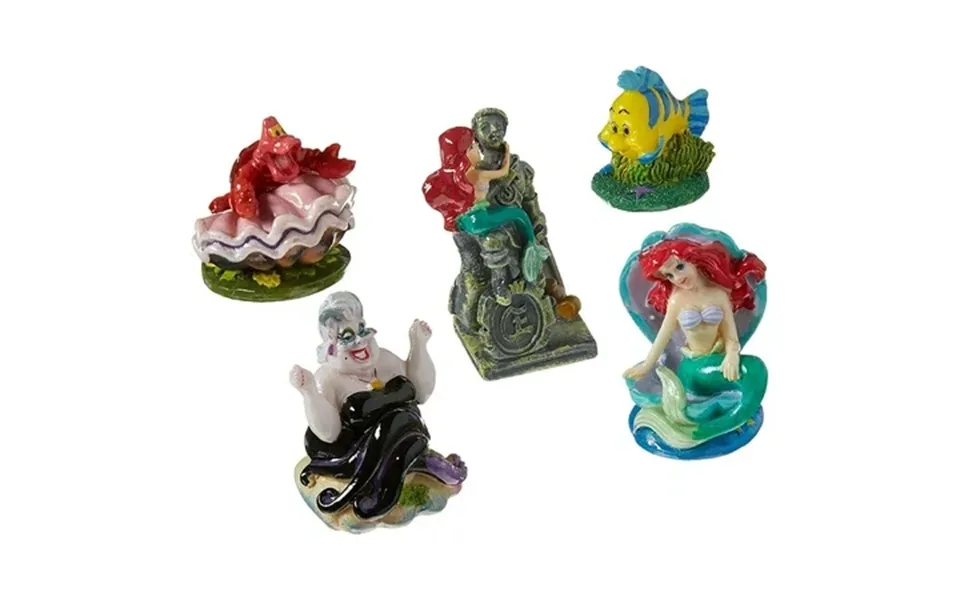 Penn-plax Little Mermaid 5-piece Mini Resin Ornaments For Aquariums