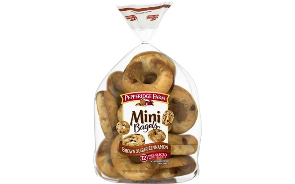 Pepperidge Farm Mini Bagels Brown Sugar Cinnamon 17 Oz. Bag 12-pack