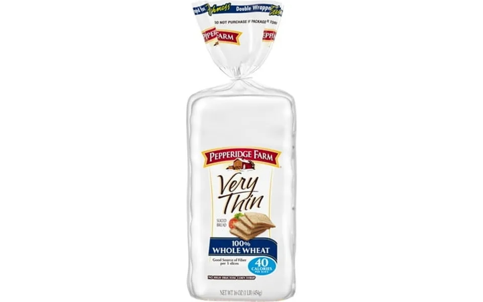 Pepperidge Farm Very Thin 100% Whole Wheat Bread 16 Oz Pack Of 2