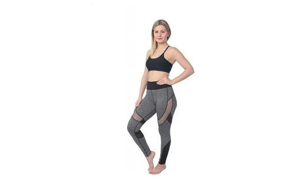 Performance Sport Leggings - Grey & Black Size Large Case Of 12