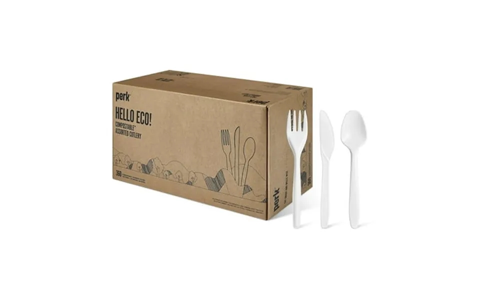 Perk Compostable Plastic Assorted Cutlery Pk56205