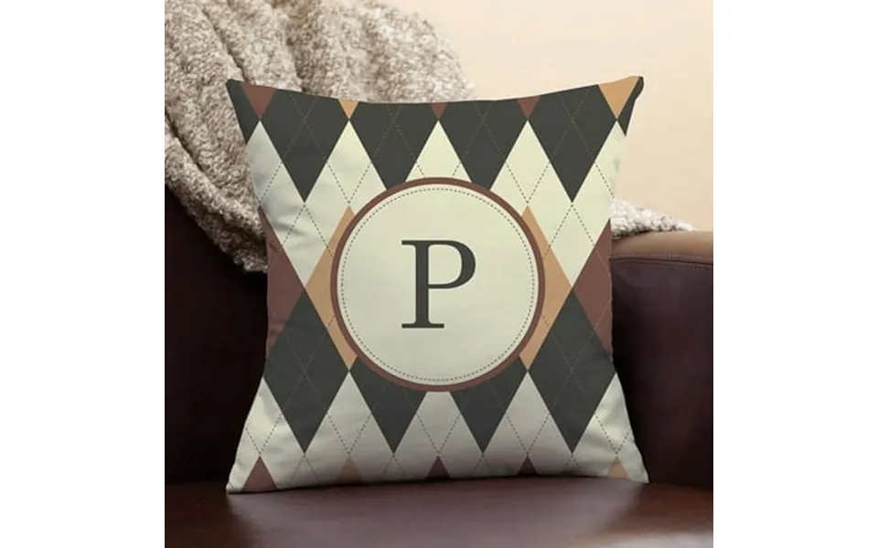 Personalized Argyle Pillow