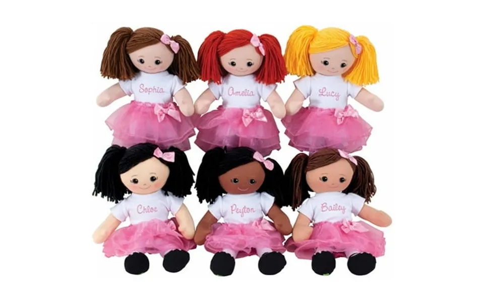 Personalized Ballerina Doll With Tutu And Hair Clip