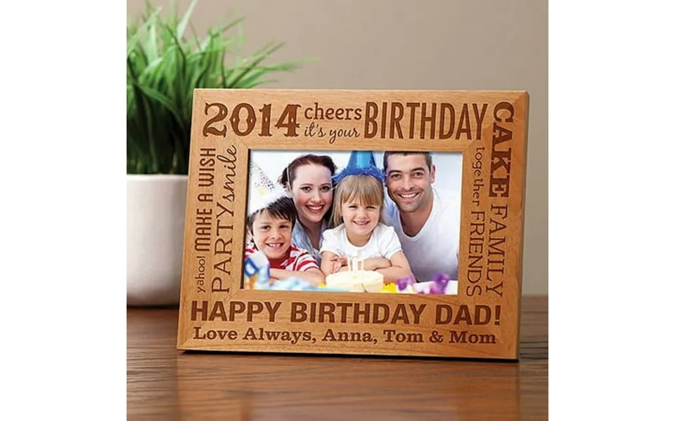 Personalized Birthday Words Wood Frame