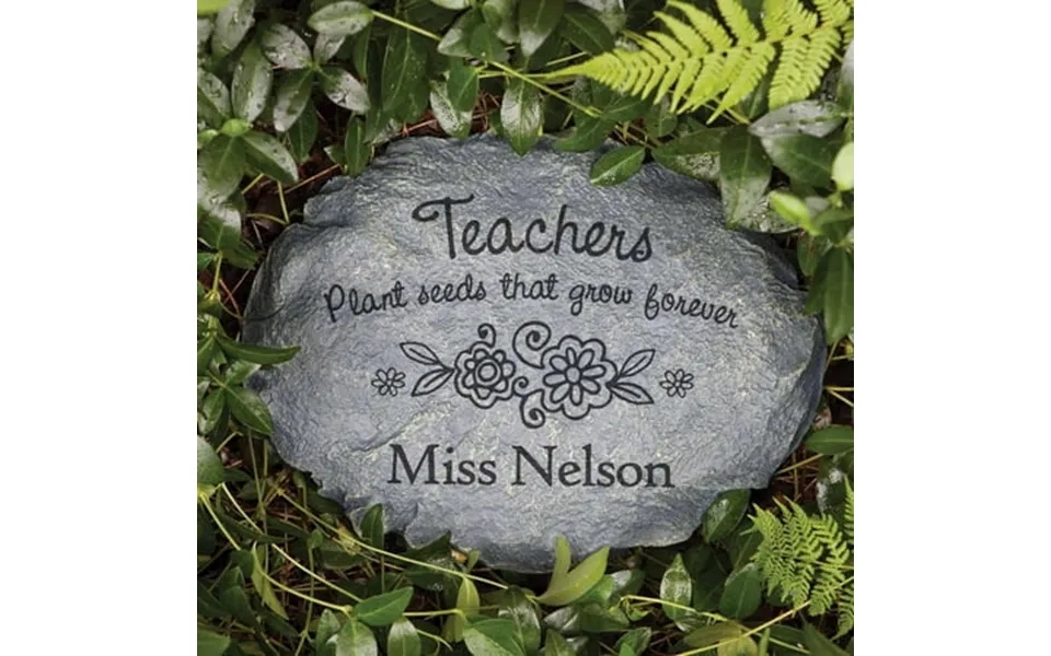 Personalized Garden Stone Teacher Gift With Flowers