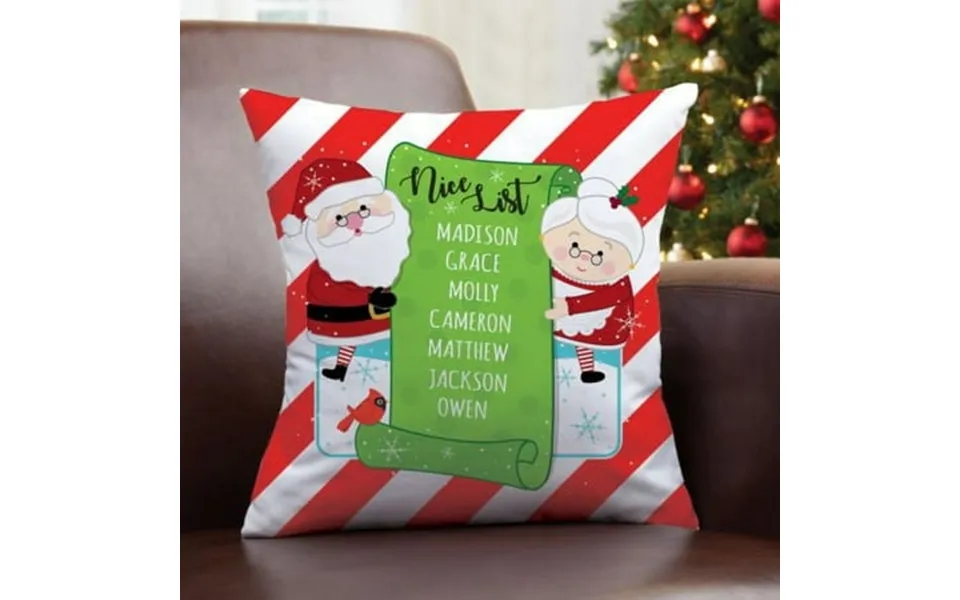 Personalized Grandparent S Christmas List Throw Pillow