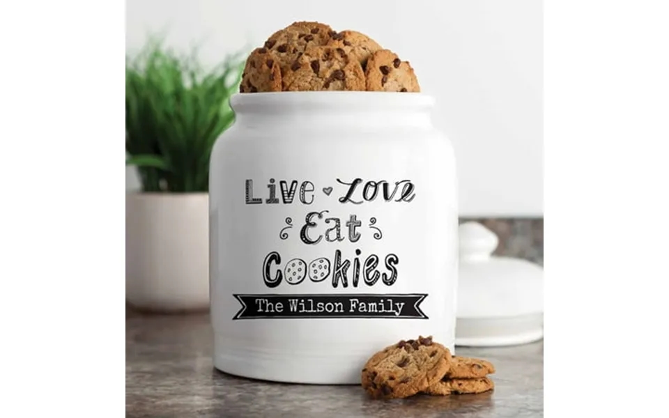Personalized Live Love Eat Cookies Treat Jar