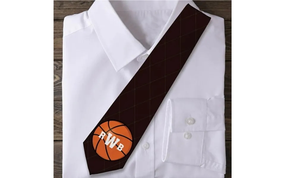 Personalized Monogram Basketball Tie For Men