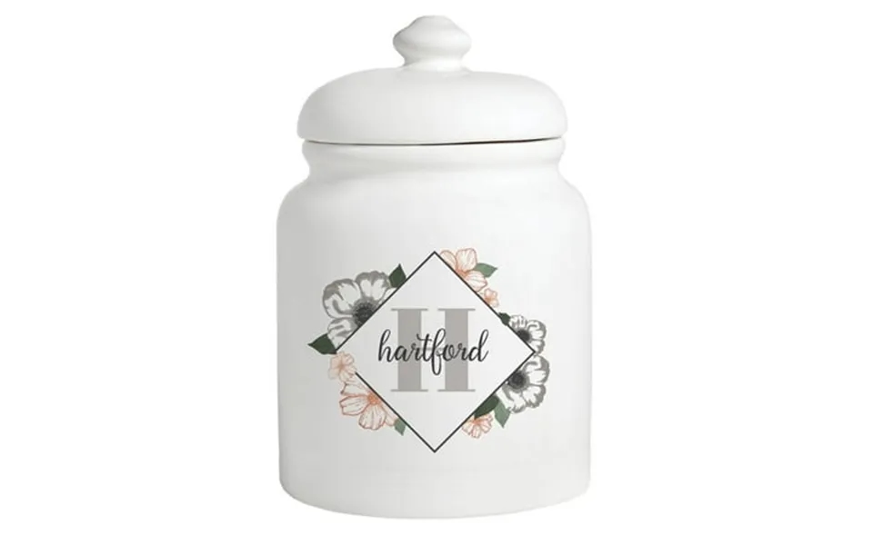 Personalized Name And Initial Floral Cookie Jar