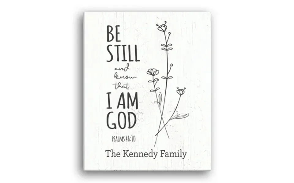 Personalized Planet Be Still And Know That I Am God Psalms 46 10 Spiritual Canvas Wall Art Print On Wood Frame With Cust