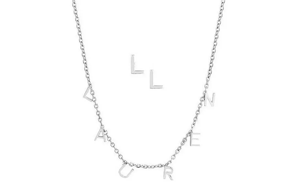 Personalized Planet Dainty Name Choker And Initial Earring Set Women S