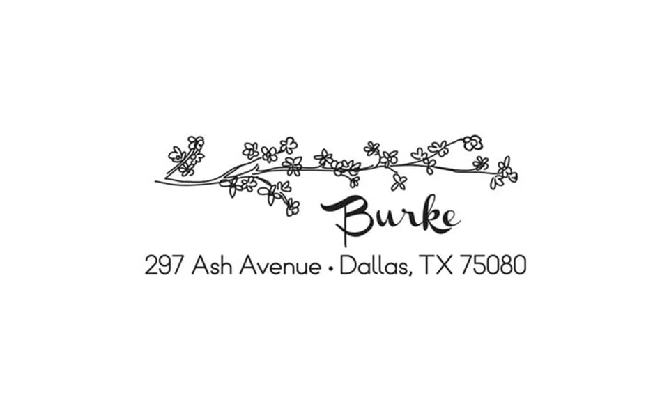 Personalized Rectangular Self-inking Stamp - The Burke Flowers