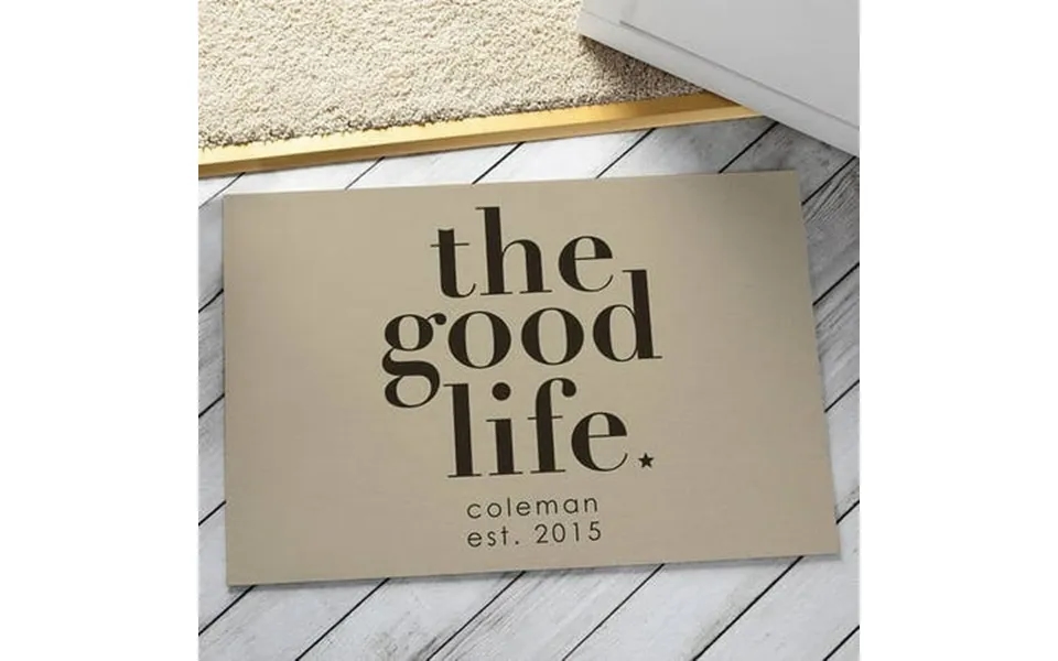 Personalized The Good Life Doormat Available In Multiple Colors