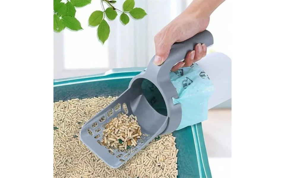 Pet Litter Scoop 1 Count Large Capacity Pet Litter Shovel With 1 Count Disposable Bag Dog & Cat Litter Pets Clean Toilet