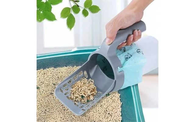 Pet Litter Scoop 1 Count Large Capacity Pet Litter Shovel With 1 Count Disposable Bag Dog & Cat Litter Pets Clean Toilet product image